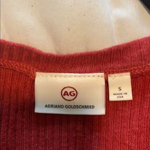AG sz S burnt orange ribbed tank NWOT